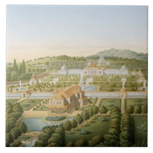 Luftaufnahme des Landhauses Königs Guillaume von Fliese