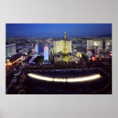 Luftaufnahme des Las Vegas Strip in der Nacht Poster (Vorne)