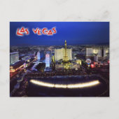 Luftaufnahme des Las Vegas Strip in der Nacht Postkarte (Vorderseite)