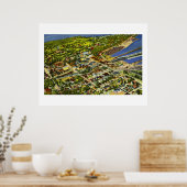 Luftaufnahme des Marquette, Postkarte von Michigan Poster (Küche)