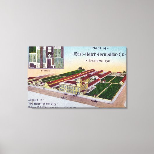 Luftaufnahme des Must-Hatch-Inkubators Co Bldg Leinwanddruck (Vorderseite)