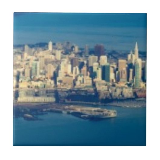 Luftaufnahme des San Francisco Bay Fliese (Vorderseite)