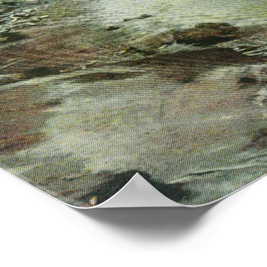 Luftaufnahme des Siegel Rocks Resort und Pazifik Poster (Ecke)