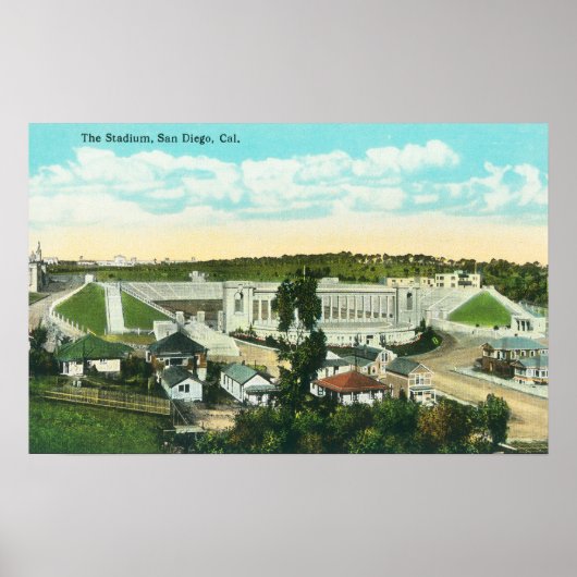 Luftaufnahme des StadionsSan Diego, CA Poster (Vorne)