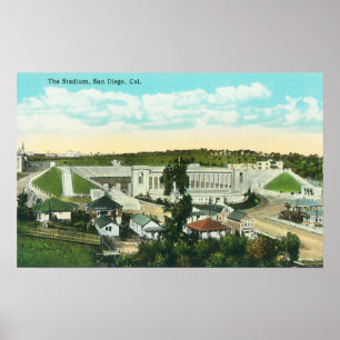 Luftaufnahme des StadiumSan Diego, CA Poster