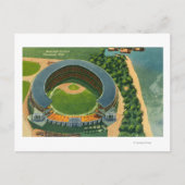 Luftaufnahme des städtischen Stadions Cleveland, O Postkarte (Vorderseite)