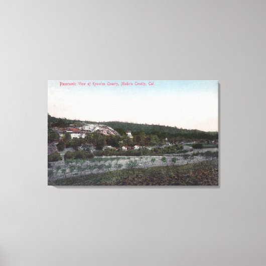 Luftaufnahme des Steinbruchs von Knowles Granite Leinwanddruck (Vorderseite)