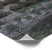 Luftaufnahme des Steinbruchs von Knowles Granite Poster (Ecke)