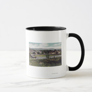 Luftaufnahme des TownAlturas, CA Tasse