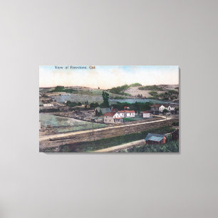 Luftaufnahme des TownFreestone, CA Leinwanddruck