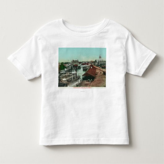 Luftaufnahme des WaterfrontStockton, CA Kleinkind T-shirt (Vorderseite)