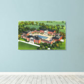 Luftaufnahme des Wellness-Center-Erholungszentrums Leinwanddruck (Insitu (Holzboden))