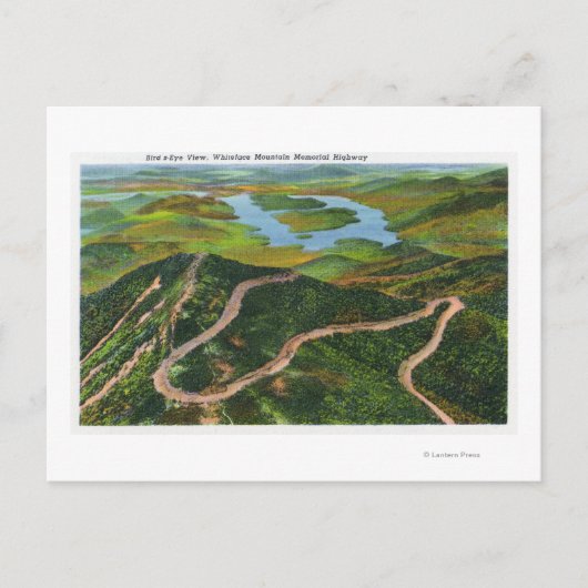 Luftaufnahme des Whiteface Mt Memorial Hwy Postkarte (Vorderseite)