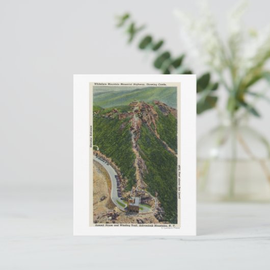 Luftaufnahme des Winding Trail, Schloss, Gipfel Postkarte (Stehend Vorderseite)