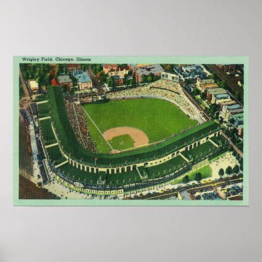 Luftaufnahme des Wrigley Field # 2Chicago, IL Poster (Vorne)