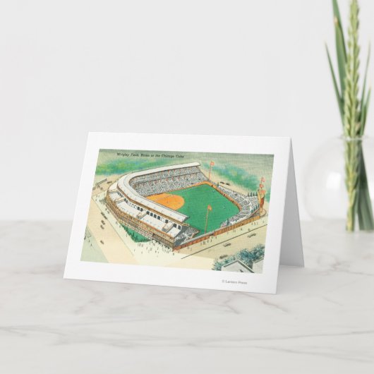 Luftaufnahme des Wrigley Field # 3Chicago, IL Karte (Vorderseite)