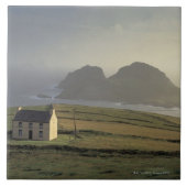 Luftaufnahme einer Hütte auf einem Hügel durch das Fliese (Vorderseite)