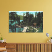 Luftaufnahme einer typischen Sommer-Zuhause auf de Leinwanddruck (Insitu (Wohnzimmer))