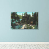 Luftaufnahme einer typischen Sommer-Zuhause auf de Leinwanddruck (Insitu (Holzboden))