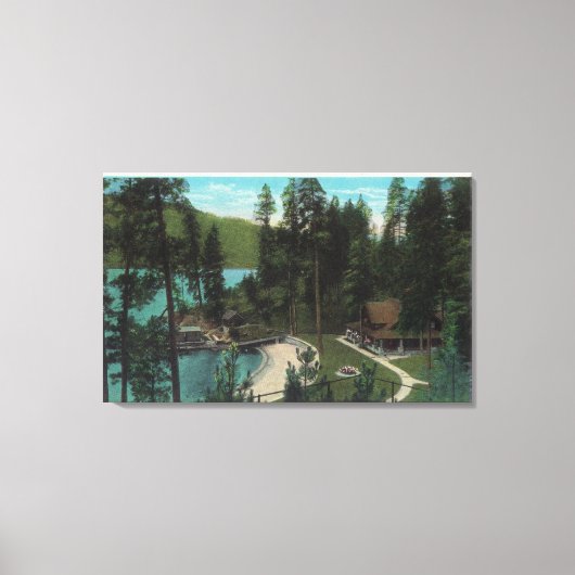 Luftaufnahme einer typischen Sommer-Zuhause auf de Leinwanddruck (Vorderseite)