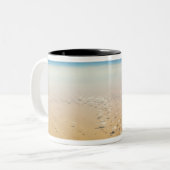 Luftaufnahme einer Wüste Zweifarbige Tasse (Vorderseite Links)