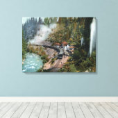 Luftaufnahme eines Bahnhofs Leinwanddruck (Insitu (Holzboden))