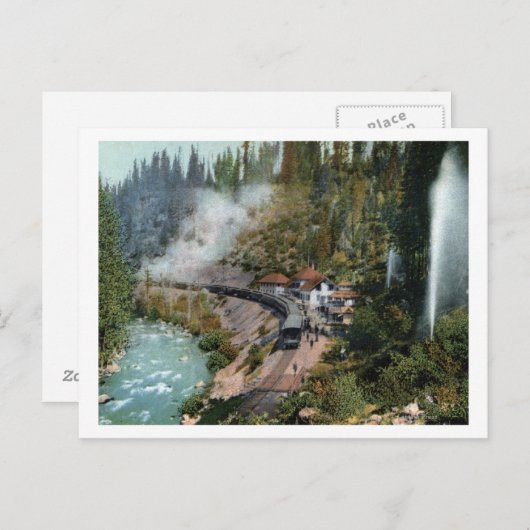 Luftaufnahme eines Bahnhofs Postkarte (Vorne/Hinten)