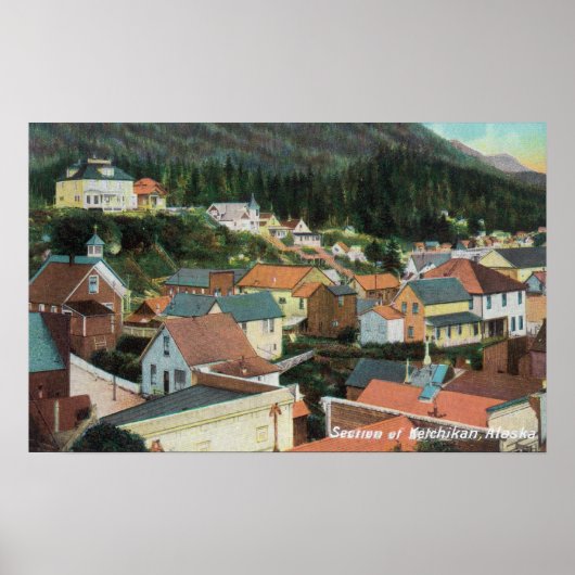 Luftaufnahme eines Stadtteils Poster (Vorne)