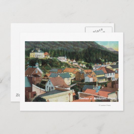 Luftaufnahme eines Stadtteils Postkarte (Vorne/Hinten)