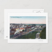 Luftaufnahme eines Teils von CityModesto, CA Postkarte (Vorne/Hinten)