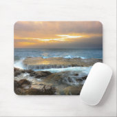 Luftaufnahme Fotografie von Rocky Shore Mousepad (Mit Mouse)