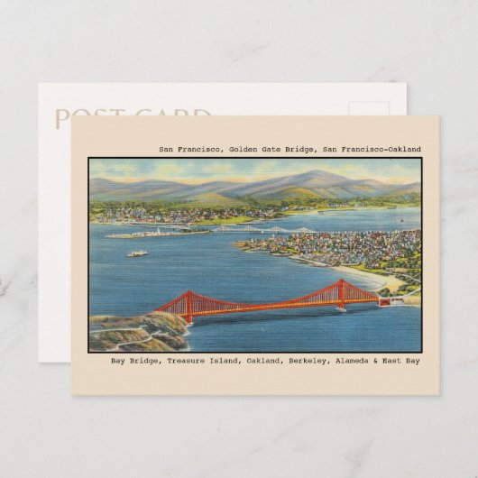 Luftaufnahme, Golden Gate Bridge, San Francisco Ba Postkarte (Vorne/Hinten)