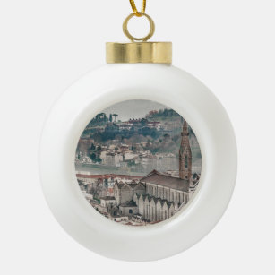 Luftaufnahme-historische Mitte von Florenz, Keramik Kugel-Ornament