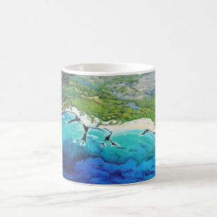 Luftaufnahme-tropische Strand-Kunst-Tasse Kaffeetasse