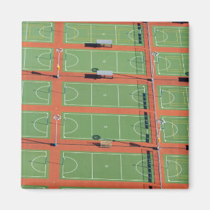 Luftaufnahme über Tennisplätzen Magnet