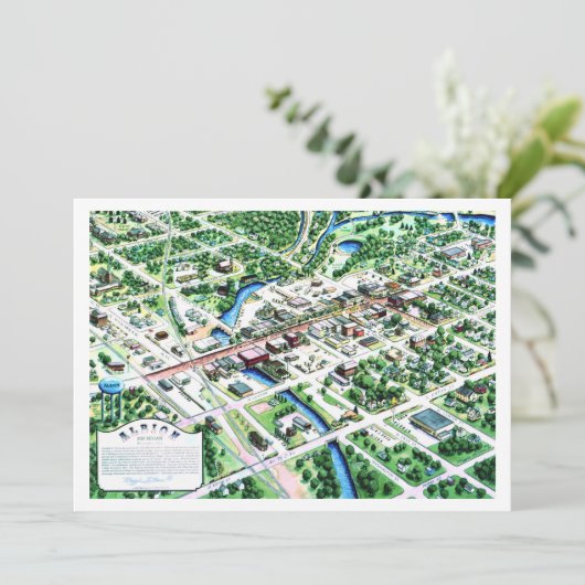 Luftaufnahme von Albion Michigan 1993 (Stehend Vorderseite)