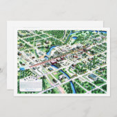 Luftaufnahme von Albion Michigan 1993 (Vorne/Hinten)