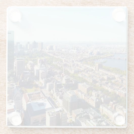 Luftaufnahme von Boston Glasuntersetzer (Rückseite)