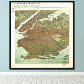 Luftaufnahme von Brooklyn, New York (1908) Leinwanddruck (Insitu (Holzboden))