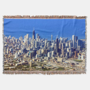 Luftaufnahme von Chicago im Stadtzentrum gelegen Decke