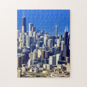 Luftaufnahme von Chicago im Stadtzentrum gelegen Puzzle
