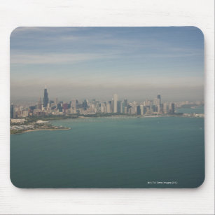 Luftaufnahme von Chicago vom Michigansee Mousepad