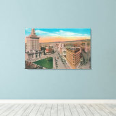 Luftaufnahme von CityOakland, CA Leinwanddruck (Insitu (Holzboden))