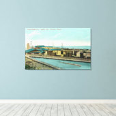 Luftaufnahme von Clark-Nickerson Lumber Co Leinwanddruck (Insitu (Holzboden))