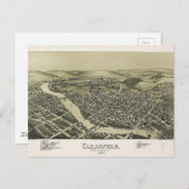 Luftaufnahme von Clearfield, Pennsylvania (1895) Postkarte (Vorne/Hinten)
