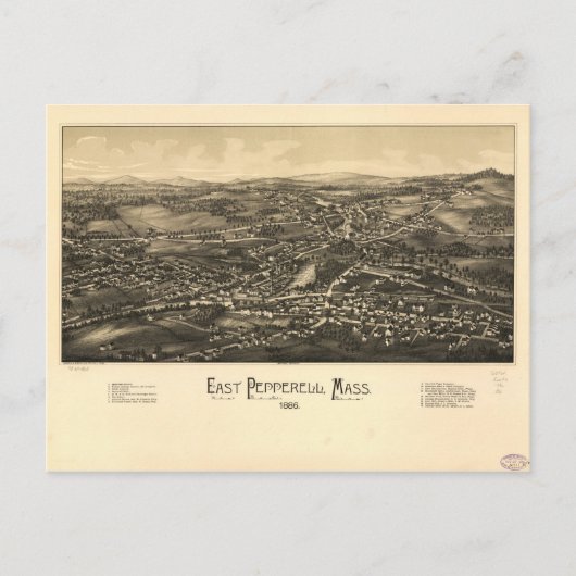 Luftaufnahme von East Pepperell Massachusetts (188 Postkarte (Vorderseite)