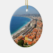 Luftaufnahme von französischem Riviera in Nizza, Keramik Ornament (Rechts)