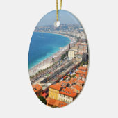 Luftaufnahme von französischem Riviera in Nizza, Keramik Ornament (Links)