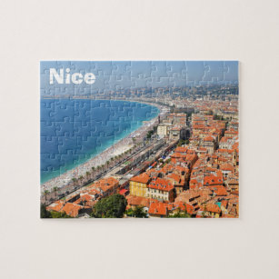 Luftaufnahme von französischem Riviera in Nizza, Puzzle