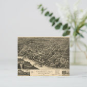 Luftaufnahme von Gadsden, Alabama (1887) Postkarte (Stehend Vorderseite)